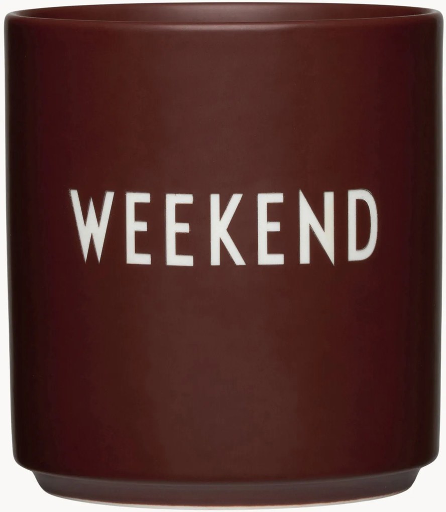Chávena com inscrição com inscrição Favourite Weekend