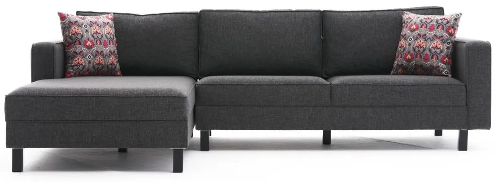Sofá de Canto Kale – Antracite – 258 x 83 x 181 cm