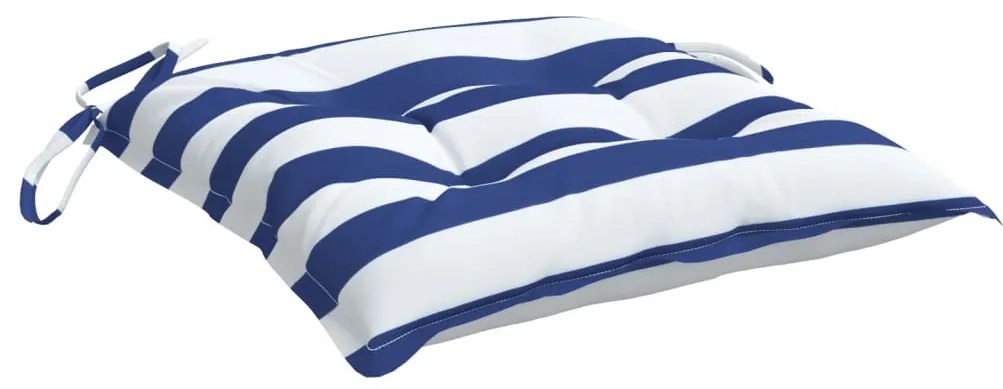 Almofadões p/ cadeira 2pcs tecido oxford riscas azul/branco
