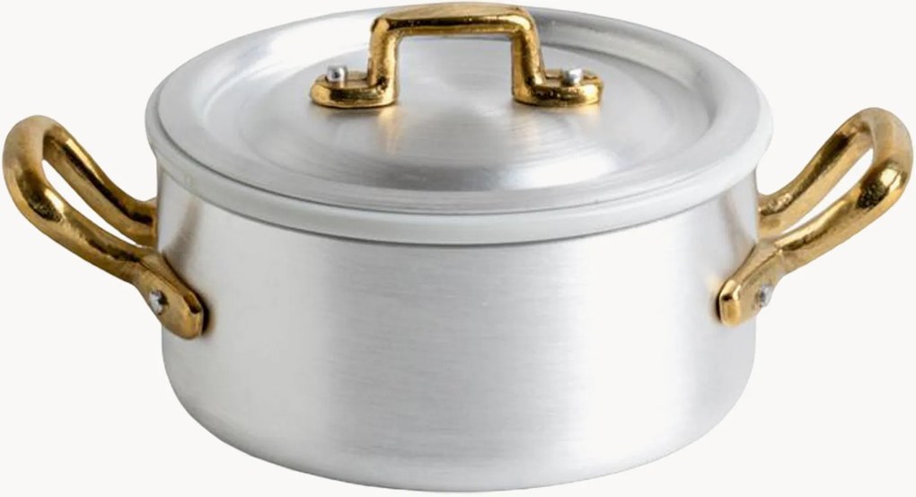 Caçarola com pega, tampa e inserção em porcelana Porcelano, conjunto de 3