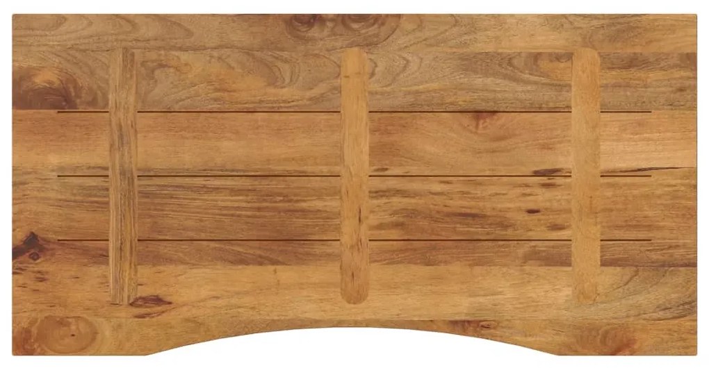 Tampo de mesa com curva 110x50x2,5 cm mangueira áspera maciça