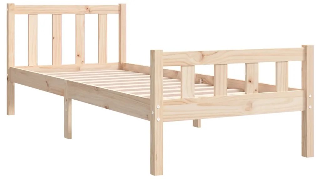Estrutura de cama solteiro 90x190 cm madeira maciça
