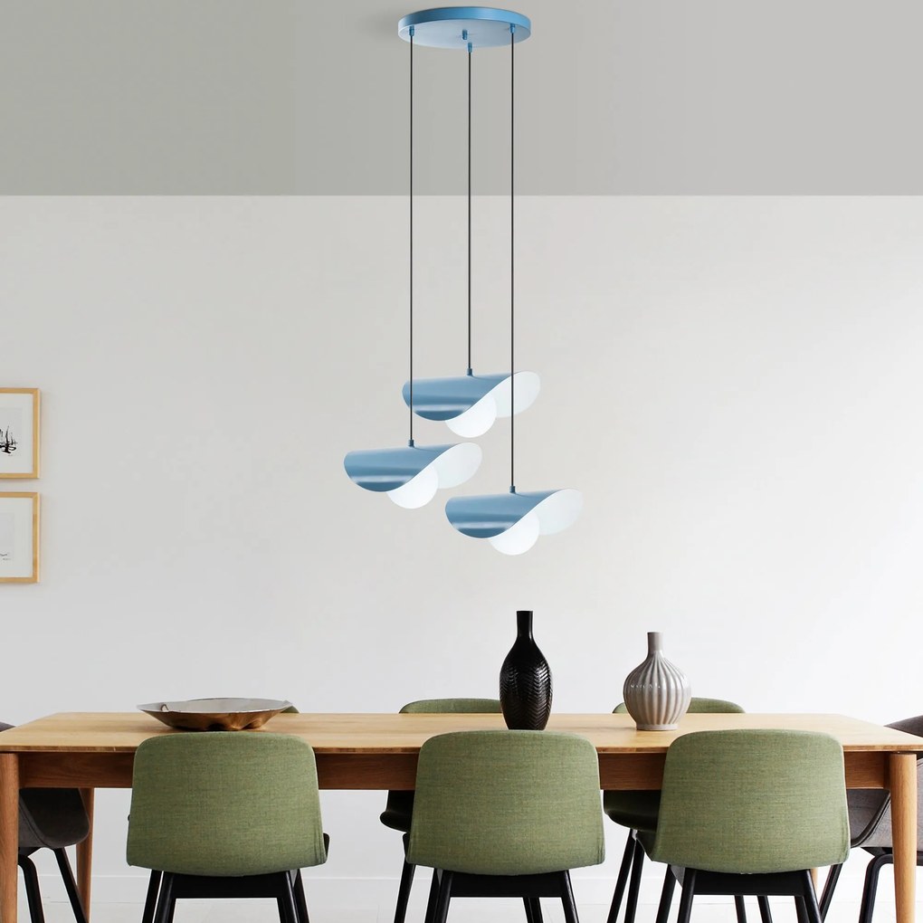Chandelier Vatoz – Azul Claro – Ø50 cm