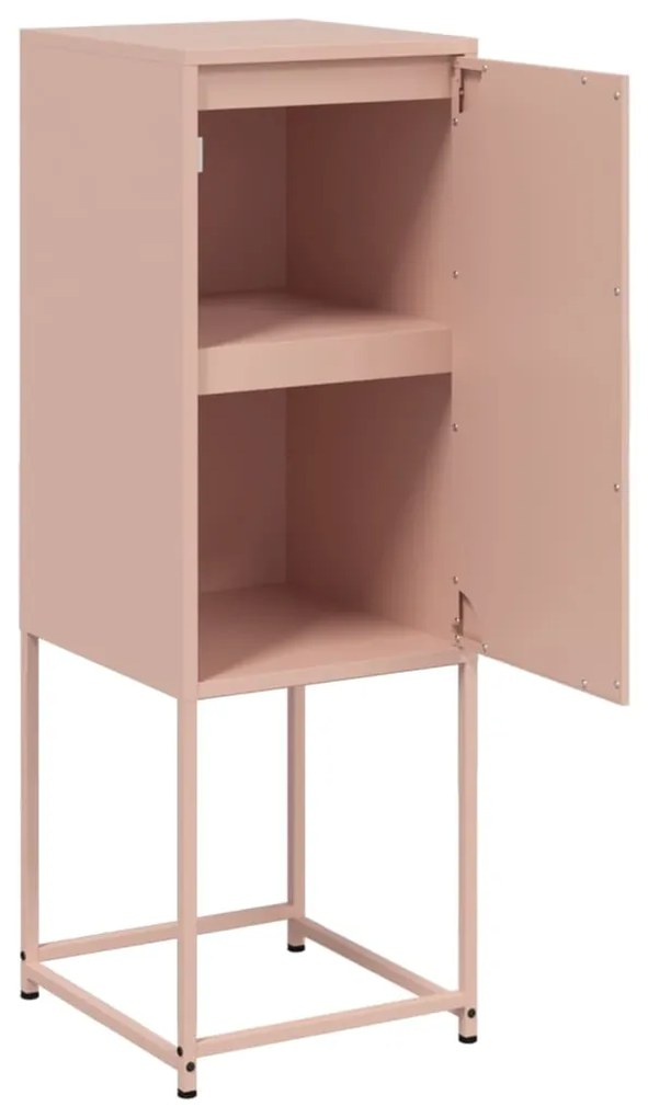 Aparador alto 36x39x107 cm aço rosa