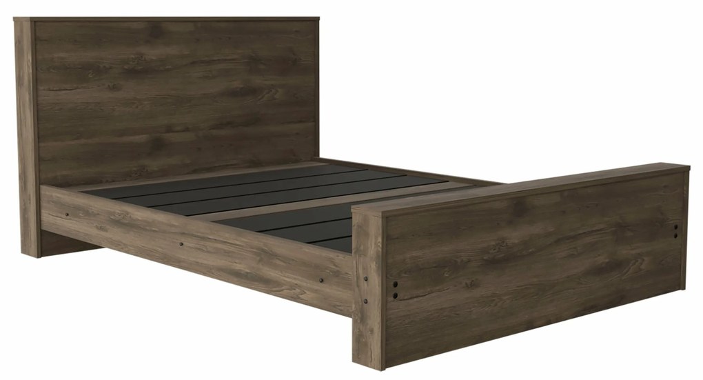 Estrutura de cama completa Galanto, 150,4cm L x 218,9cm p x 98cm A, cor café