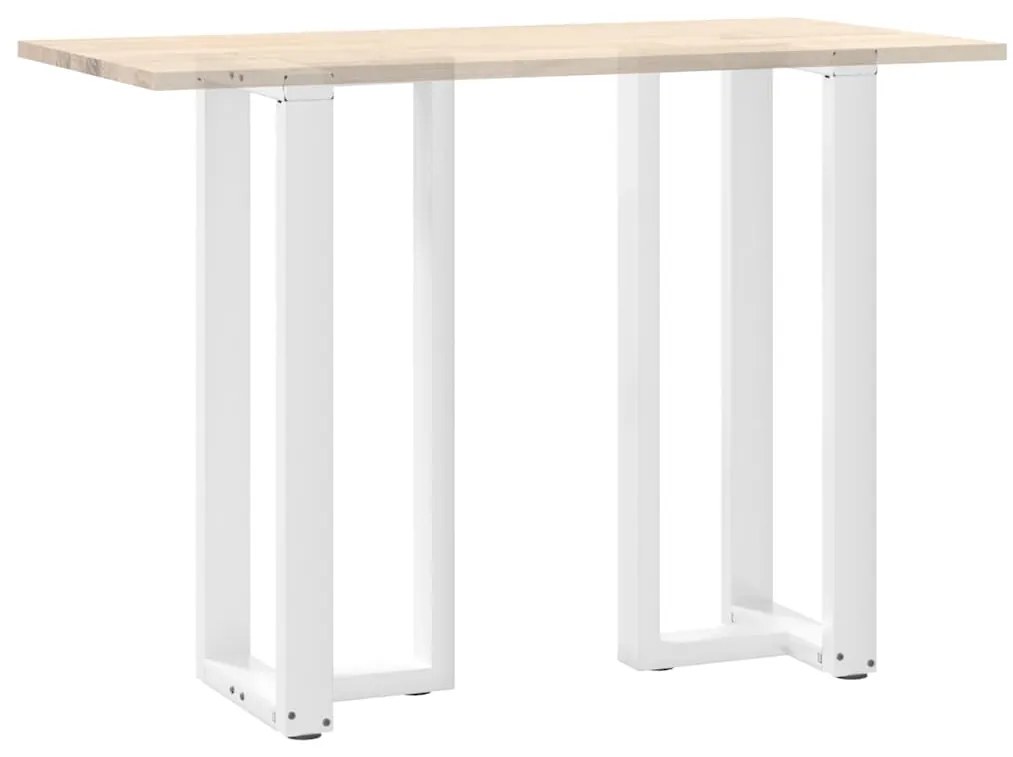 Pés de mesa de bar em forma de T, 2 peças, branco, 50x35x(100-101) cm,