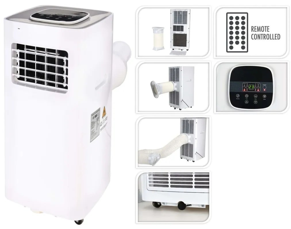 Excellent Electrics Ar condicionado elétrico 1500 W com RC branco