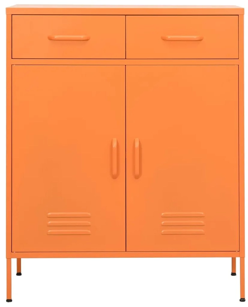 Armário de arrumação aço 80x35x101,5 cm laranja