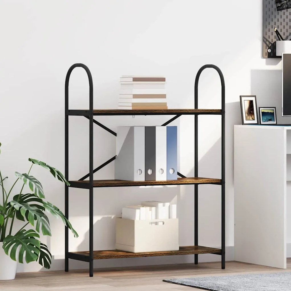 vidaXL Estante Carvalho Defumado 80 x 30 x 109 cm Madeira processada