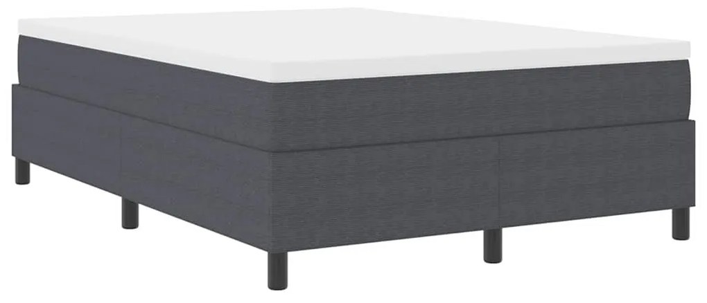 Cama Box vidaXL Cinza Escuro 160x200 cm Tecido de Veludo