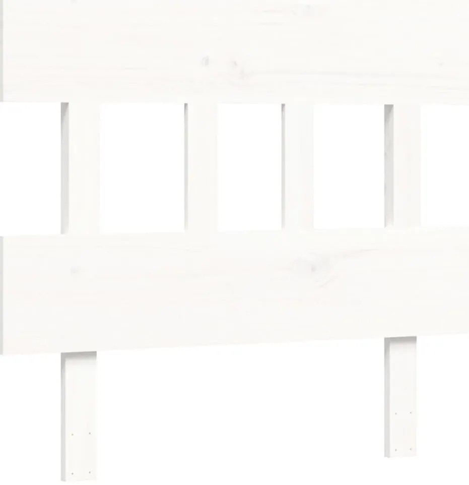 Cama sem colchão 100x200 cm madeira de pinho maciça branco