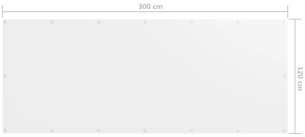 Tela de varanda 120x300 cm tecido Oxford branco