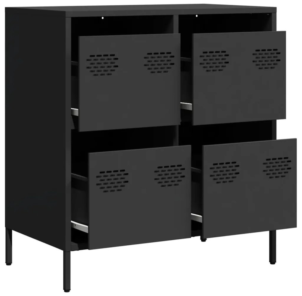 Aparador 68x39x73,5 cm aço laminado a frio preto