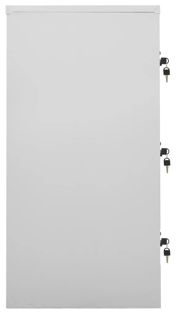 Cacifos 5 pcs 90x45x92,5 cm aço cinzento-claro