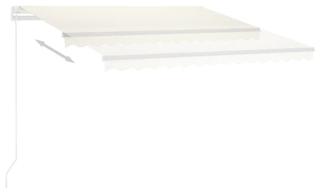 Toldo automático com LED e sensor de vento 300x250 cm creme