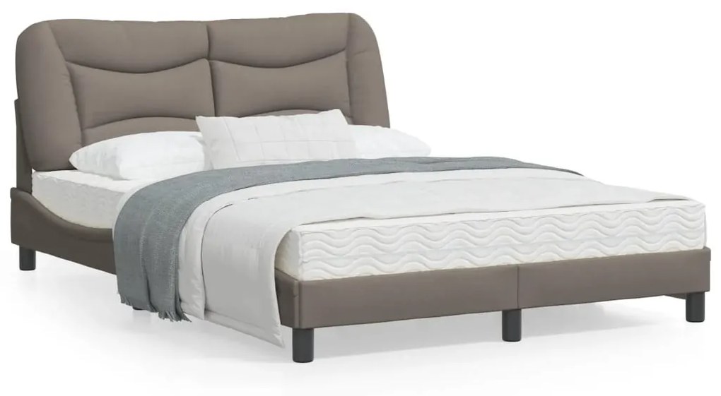 vidaXL Estrutura cama com LED sem colchão 120x200 cm tecido