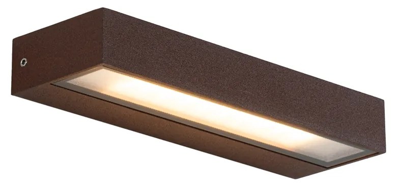 Candeeiro de parede moderno castanho ferrugem com LED IP65 - Hannah
