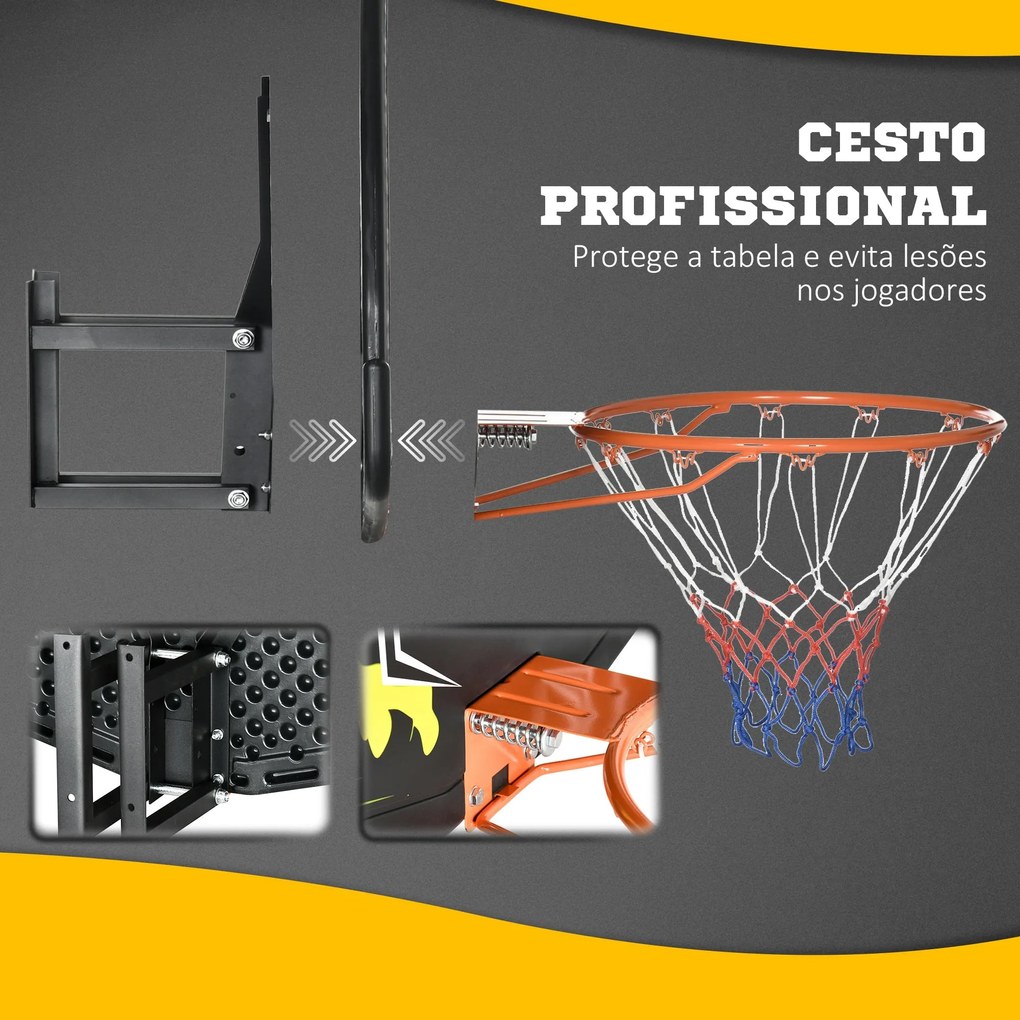 SPORTNOW Tabela de Basquetebol de Parede Tabela de Basquetebol para In