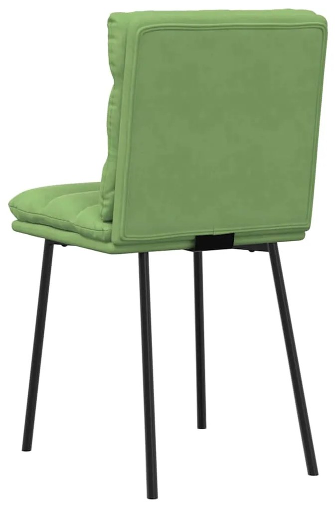 Cadeiras de jantar 2 pcs veludo verde-claro