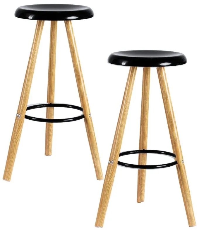 Set de 2 Bancos Kay - Preto