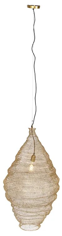 Candeeiro de suspensão oriental dourado 90 cm - Nidum Oriental