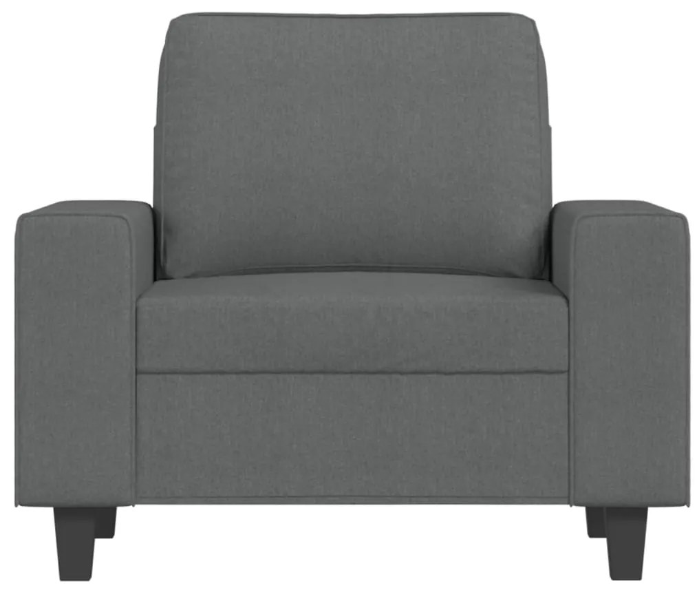 Poltrona 60 cm tecido cinzento-escuro