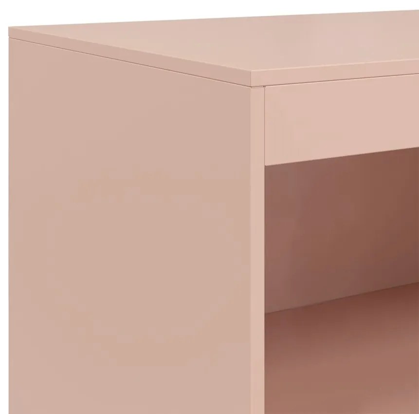 Aparador 67x39x107 cm aço rosa