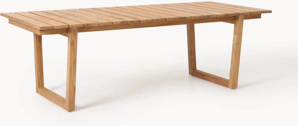 Mesa de jantar para jardim em madeira de teca Eiko, 229 x 100 cm