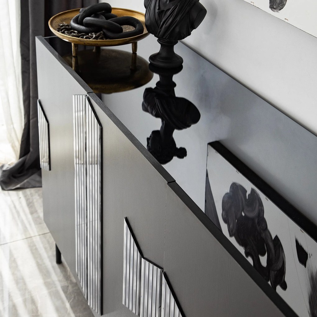Console Vienna – Preto – 180 cm x 80 cm x 40 cm