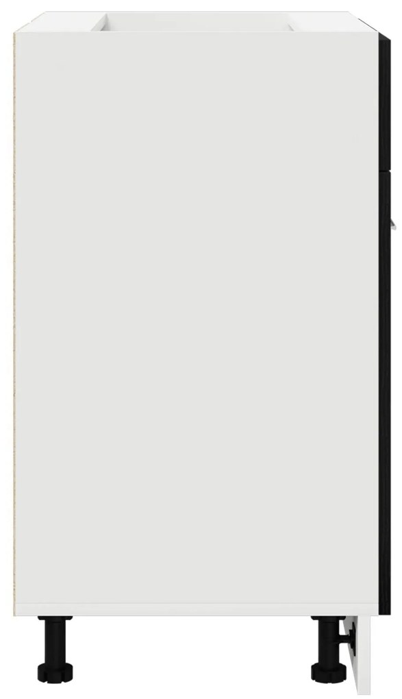 Armário de Fundo Preto em Carvalho vidaXL - 60x46x81.5 cm Feito de Mad