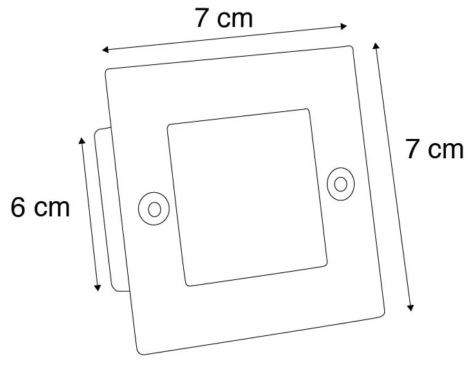 Conjunto de 6 focos embutidos modernos aço incluindo LED - Square 7