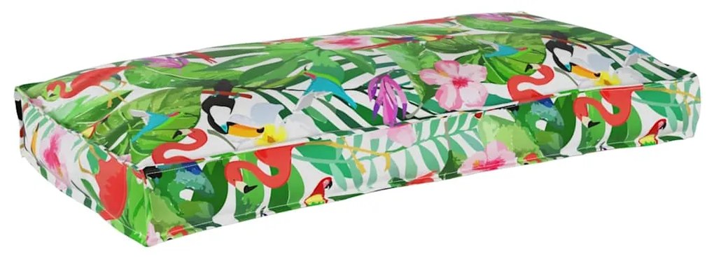 Almofada Pallet Para Assento/Costa Jungle Tropical 120x60x12 cm em Tec