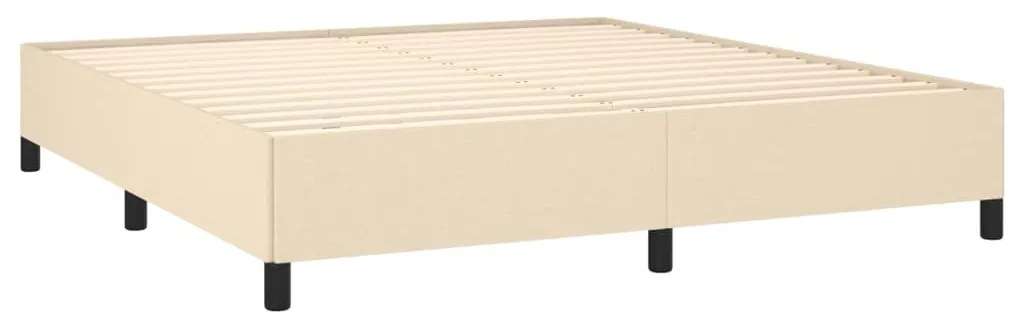 Estrutura de cama sem colchão 180x200 cm tecido cor creme