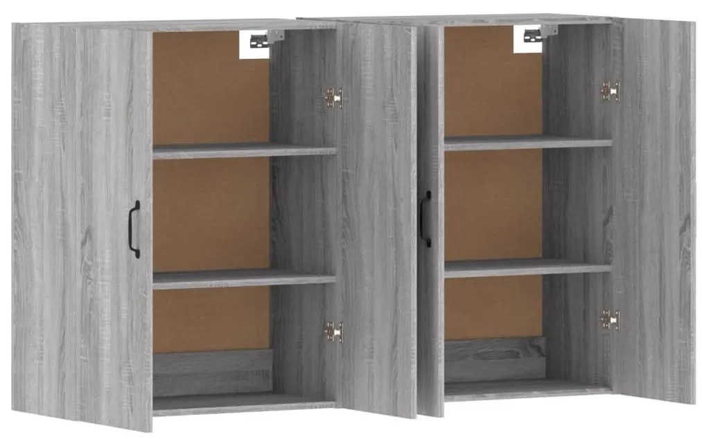 Móveis de parede 2 pcs derivados de madeira cinzento sonoma