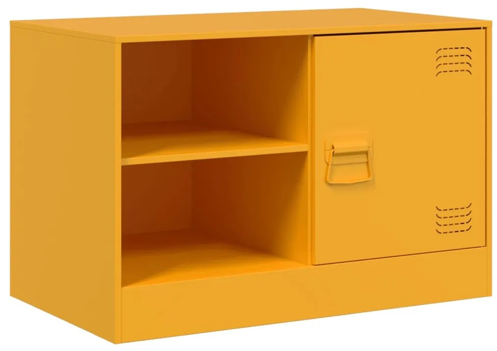 Móveis de TV 2 pcs 67x39x44 cm aço amarelo mostarda