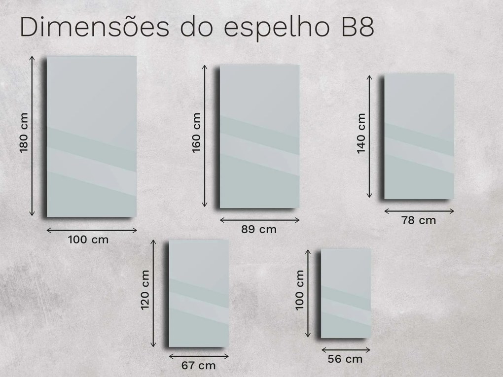 Espelho com moldura B8 56×100