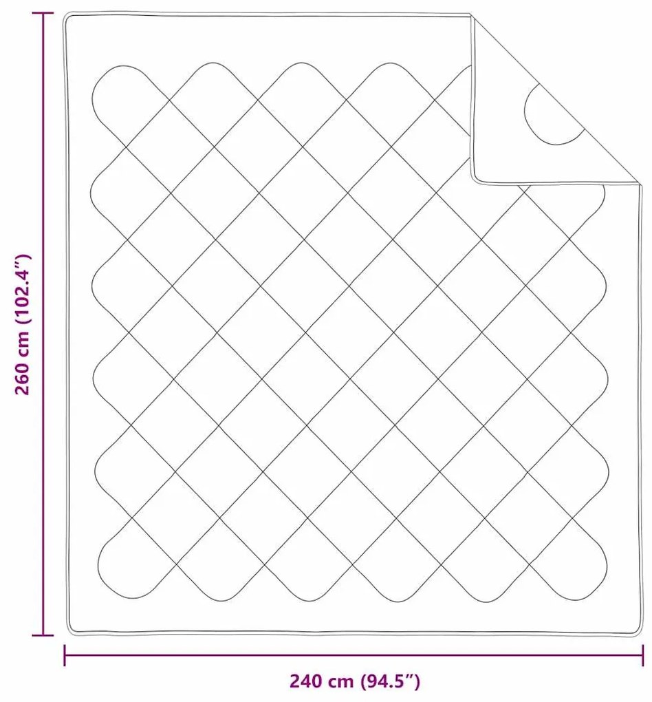 Colchas &amp; Edredons Branco 240 x 260 cm Microfibra
