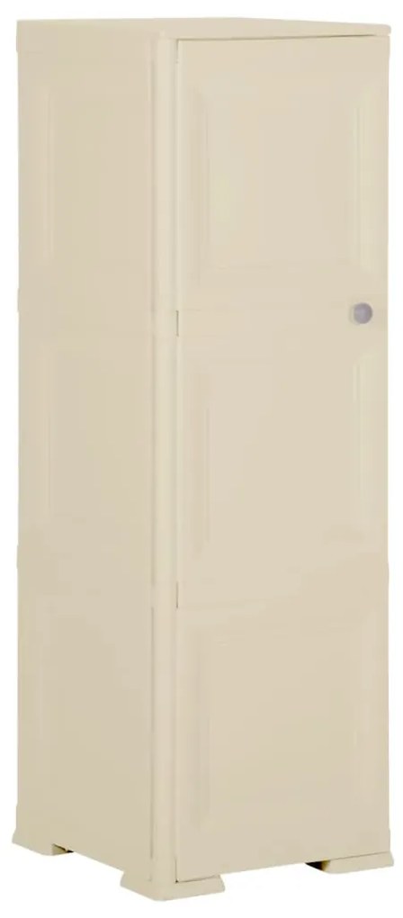 vidaXL Armário de plástico 40x43x125 cm design de madeira branco nata