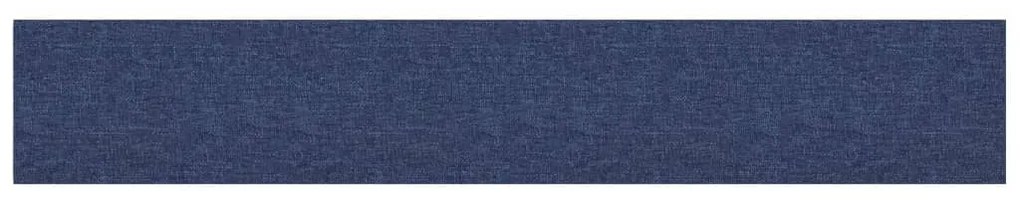 Painel de parede 12 pcs 90x15 cm tecido 1,62 m² azul