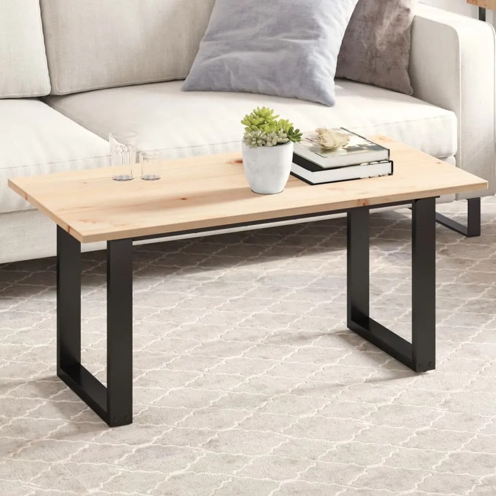 vidaXL Tampo de mesa retangular 100x50x1,7 cm pinho maciço