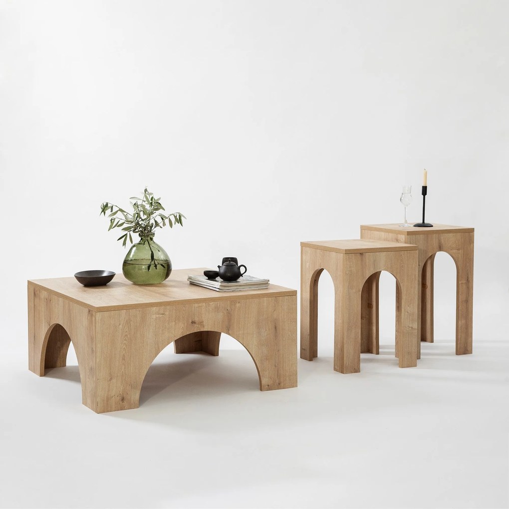 Mesa de Centro Collesium – Carvalho – 80x37x80 cm