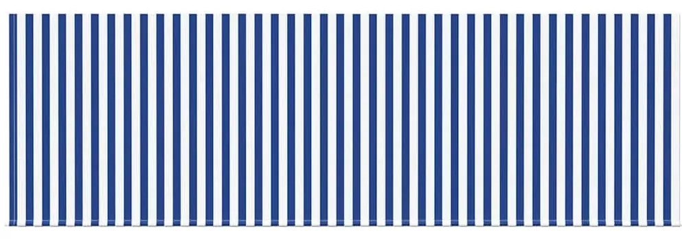 Toldo Retrátil Riscas Azul e Branco