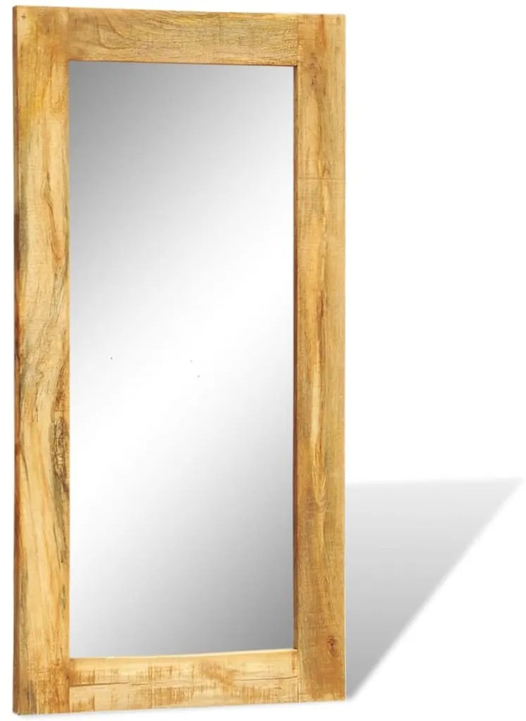 Espelho de parede c/ estrutura de madeira maciça 120x60 cm
