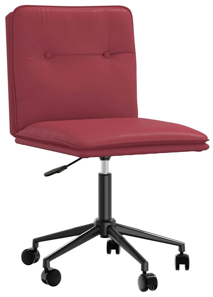 Cadeiras de jantar 2 pcs couro artificial vermelho-tinto