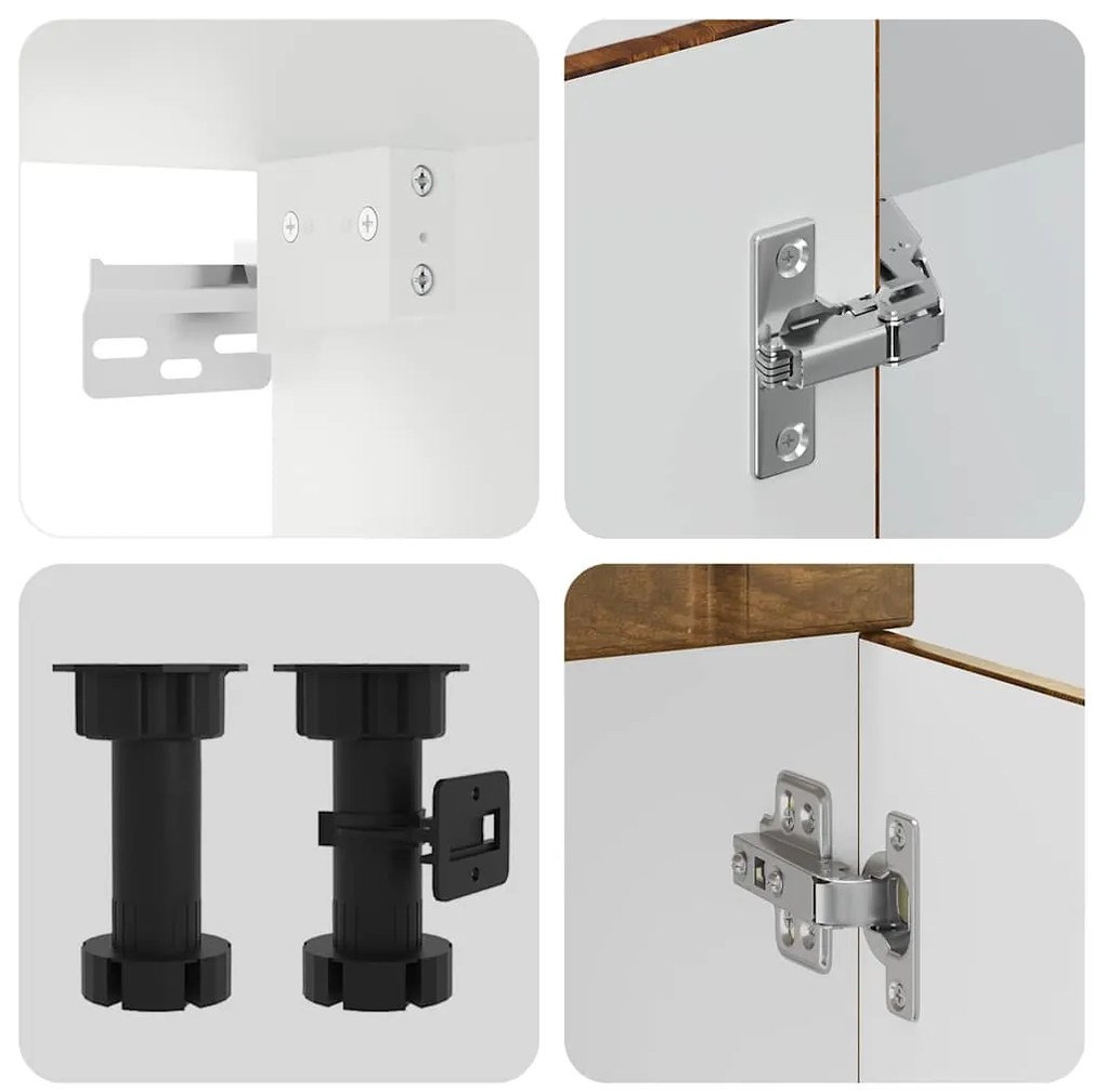 11 peças armário de cozinha conjunto Lucca carvalho defumado