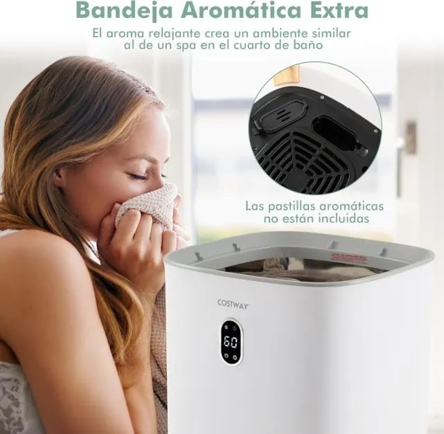 Aquecedor elétrico de toalhas 35L com temporizador de 20-90 minutos, modo de secagem de 2-5 horas e desligamento automático, branco