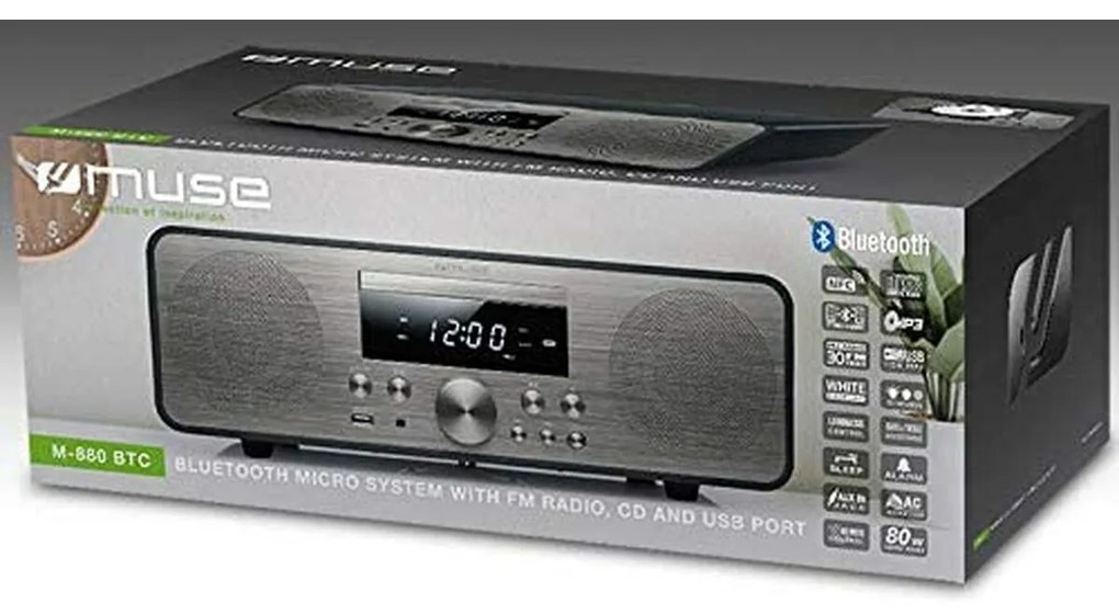 Mini-Aparelhagem de Música Muse M880BTC 80W