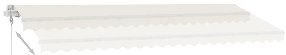 Toldo automático com LED e sensor de vento 500x300 cm cor creme