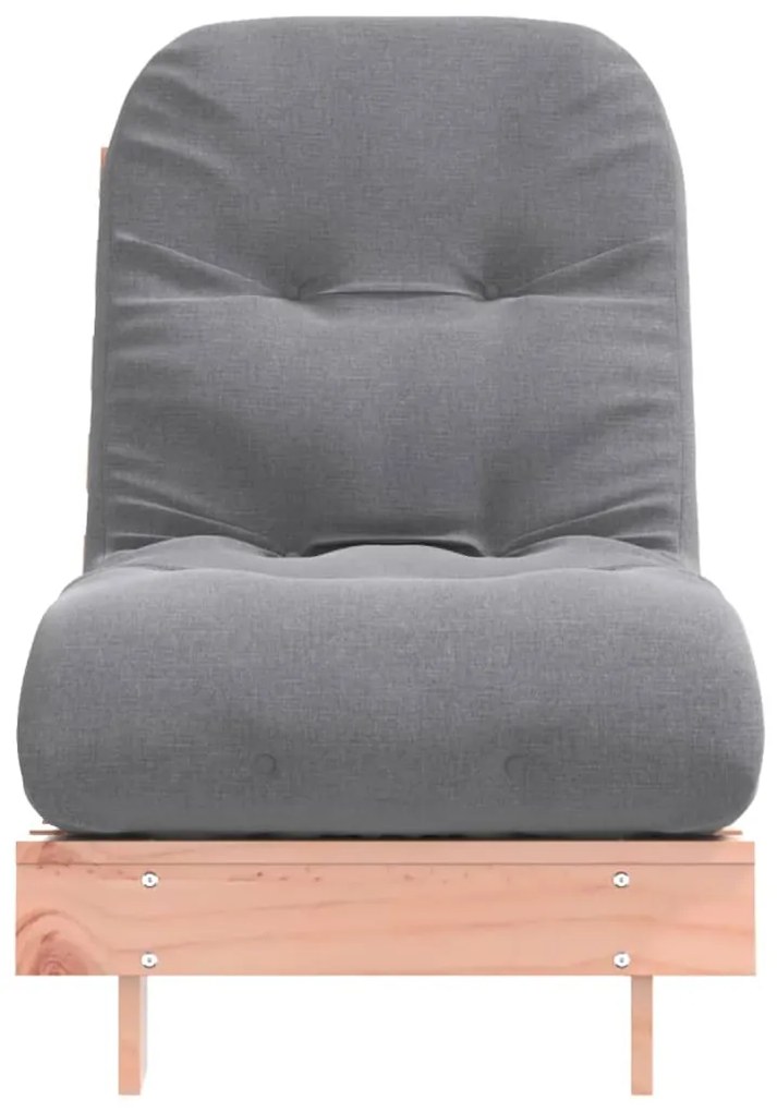 Sofá-cama futon com colchão 60x206x11 cm madeira douglas maciça