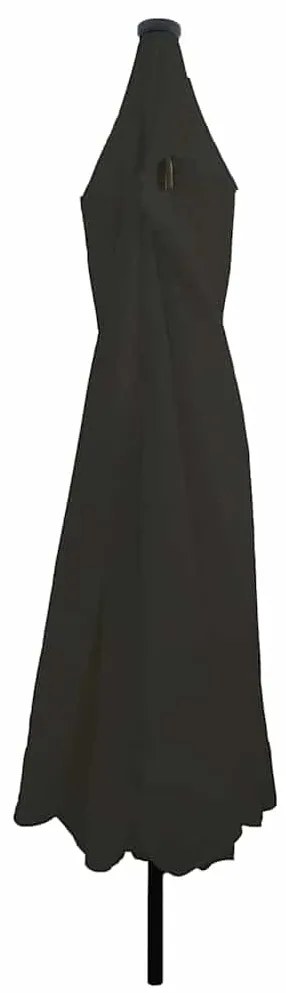 Guarda-Sol com Luzes LED ø395x245 cm Preto